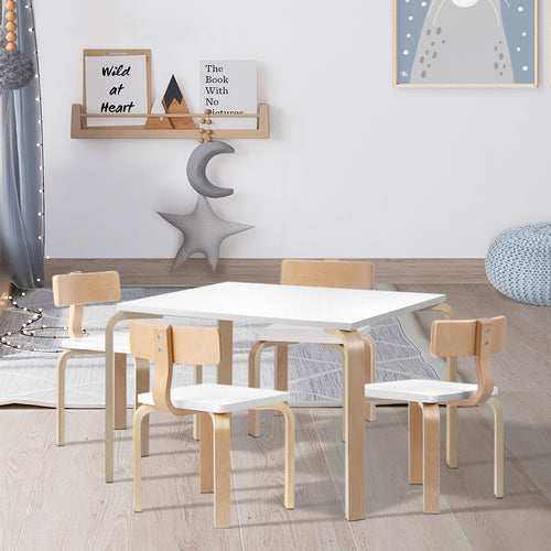 Keezi Kids Table and Chairs, 5 Piece, shown in a real setting