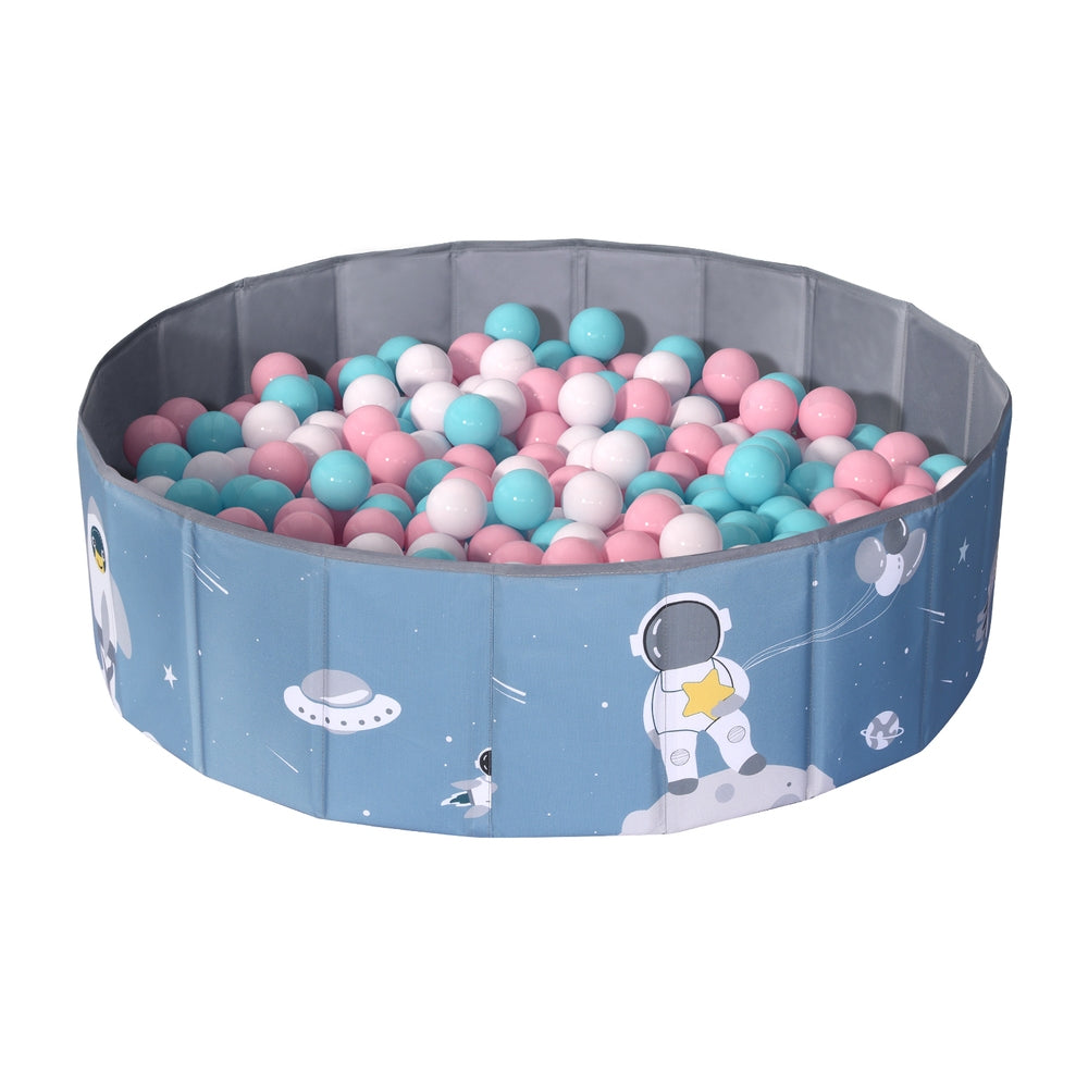 Keezi Foldable Kids Ball Pit with Carry Bag, 100 cm, Blue