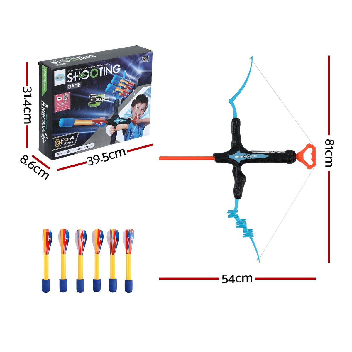 Keezi Kids Bow and Arrow Set Outdoor Sport Game Archery Toys 6 Arrows