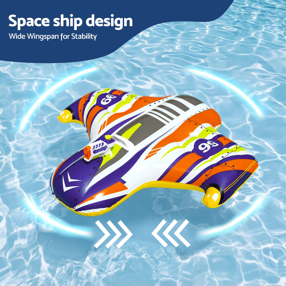 Bestway Spaceship Ride-On Pool Float Toy Floaties for Kids 45kg