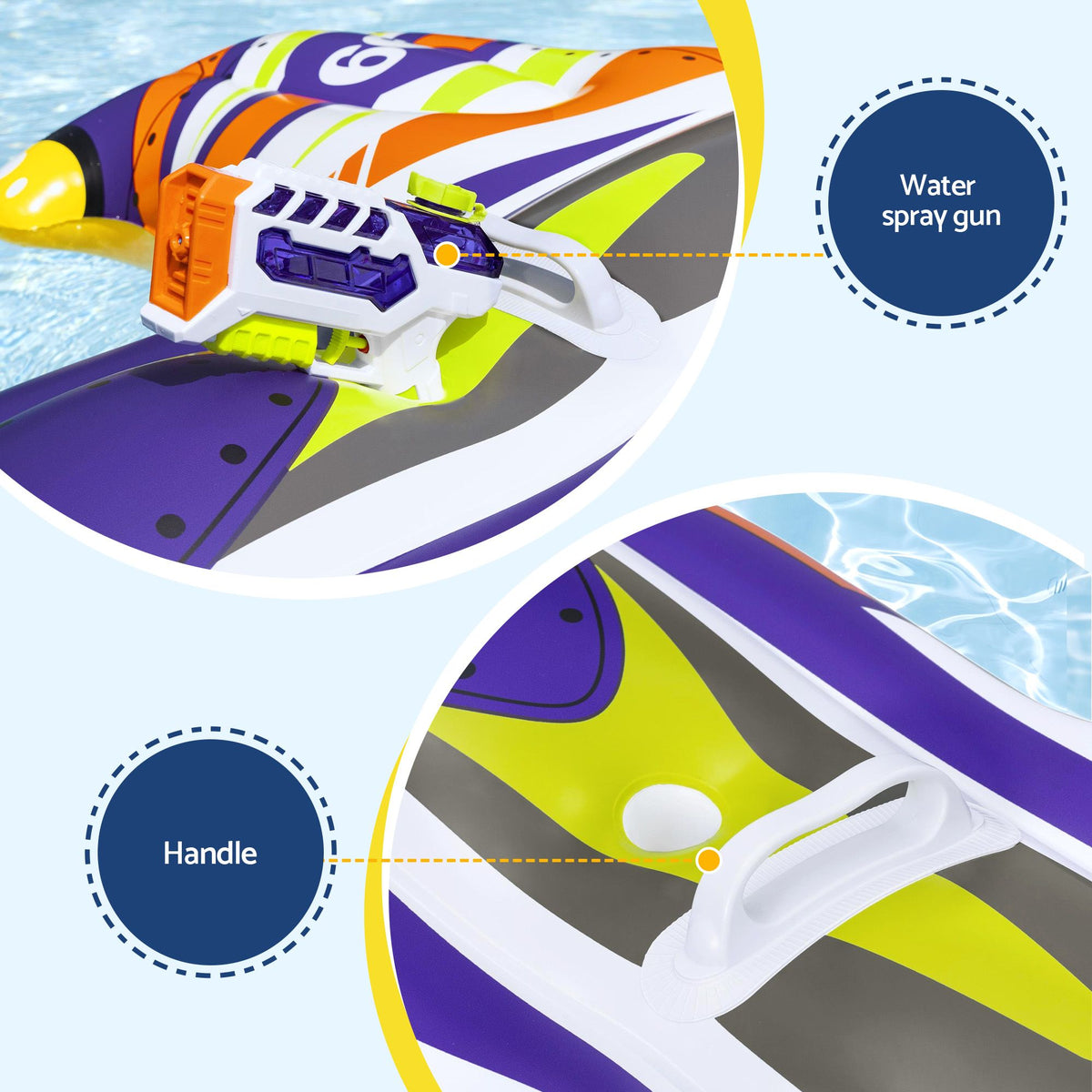 Bestway Spaceship Ride-On Pool Float Toy Floaties for Kids 45kg
