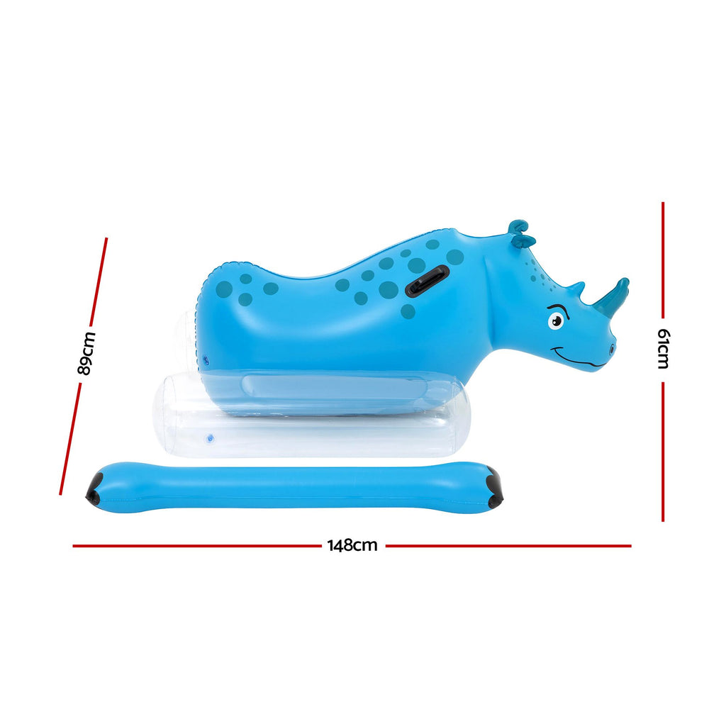 Bestway Kids Rhino Inflatable Ride-On Pool Float Toy Set of 2