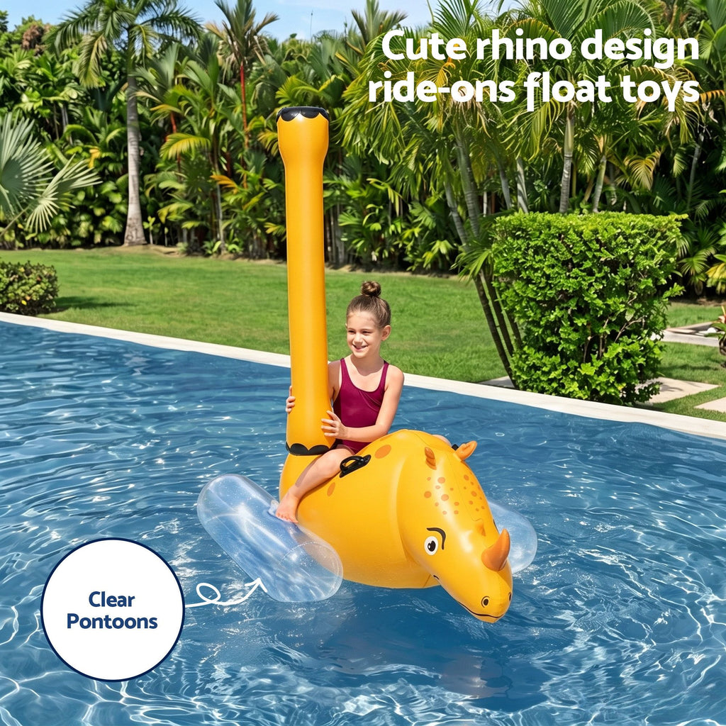 Bestway Kids Rhino Inflatable Ride-On Pool Float Toy Set of 2
