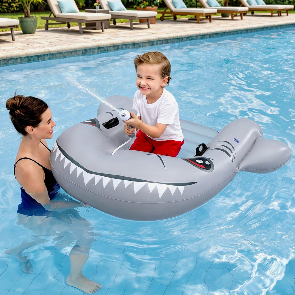 Bestway Shark Ride-On Pool Float Toy Floaties for Kids 45kg Capacity