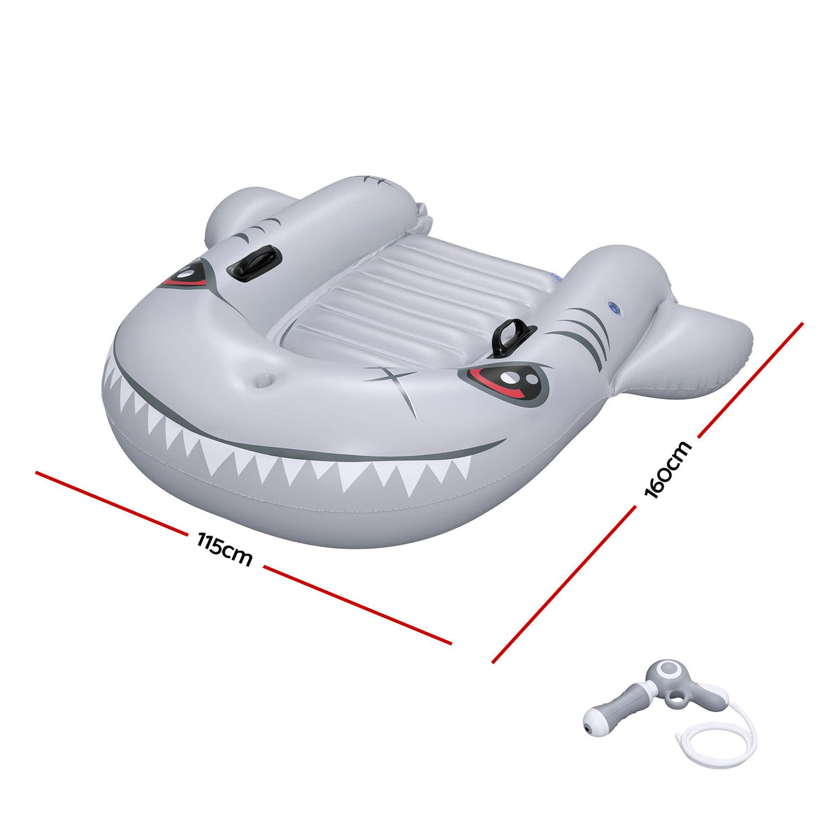 Bestway Shark Ride-On Pool Float Toy Floaties for Kids 45kg Capacity