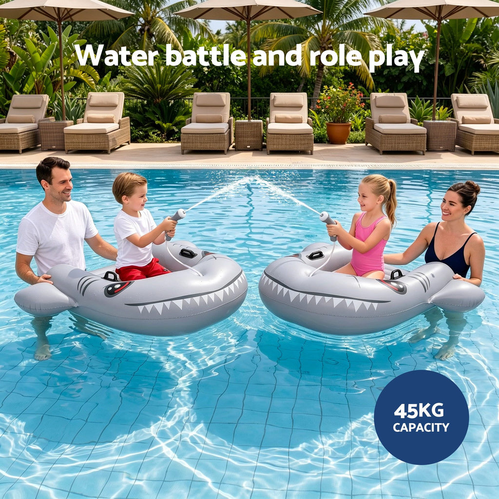 Bestway Shark Ride-On Pool Float Toy Floaties for Kids 45kg Capacity