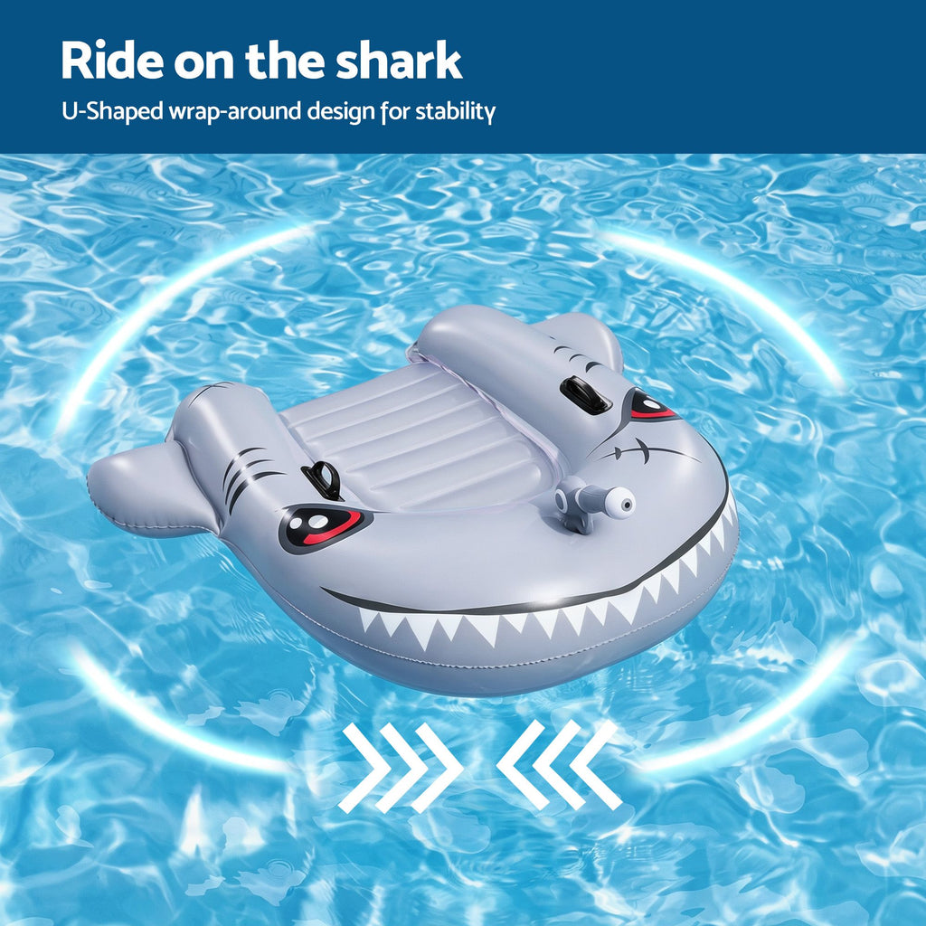 Bestway Shark Ride-On Pool Float Toy Floaties for Kids 45kg Capacity
