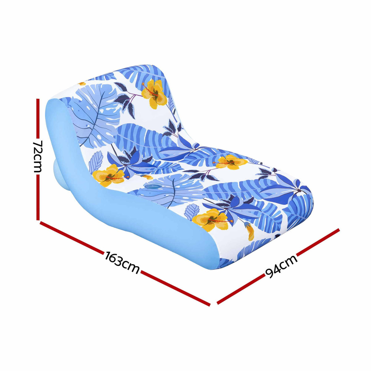 Bestway Inflatable Pool Float Sun Lounger with Cup Holder 163x94cm