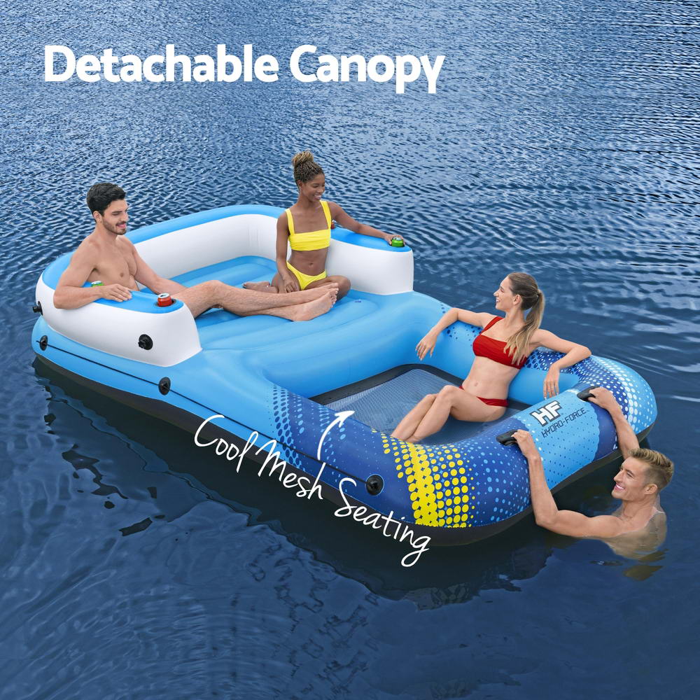 Bestway Inflatable Floating Island Float Lounger Sunshade Pool Bed