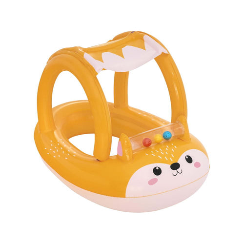 Bestway Kids Inflatable Fox Swim Float Floating Seat Canopy Pool