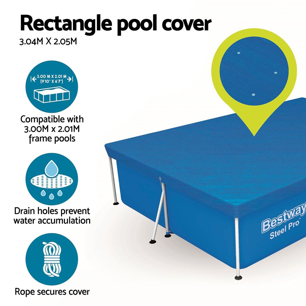 Bestway Pool Cover 58106 Fits 3x2.01m Above Ground Swimming Pool PE