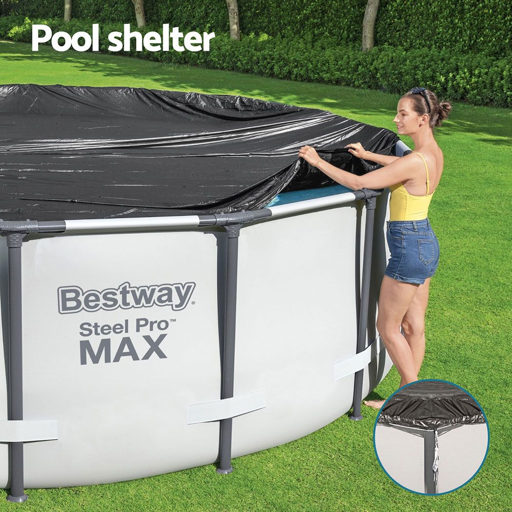 Bestway Pool Cover Fits 3.05m Round Above Ground Swimming Pool PVC