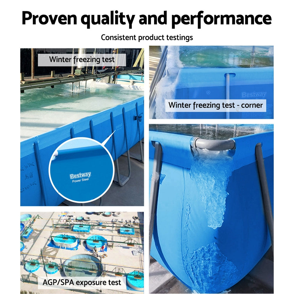 Bestway Swimming Pool 400x211x81cm Steel Frame Above Ground Pools
