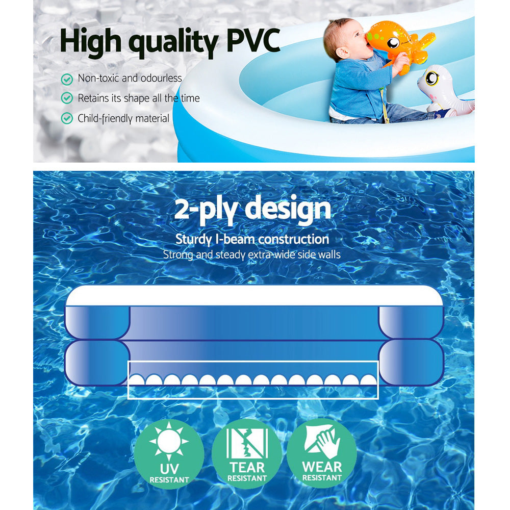 Bestway Kids Pool 262x157x46cm Inflatable Above Ground Swimming