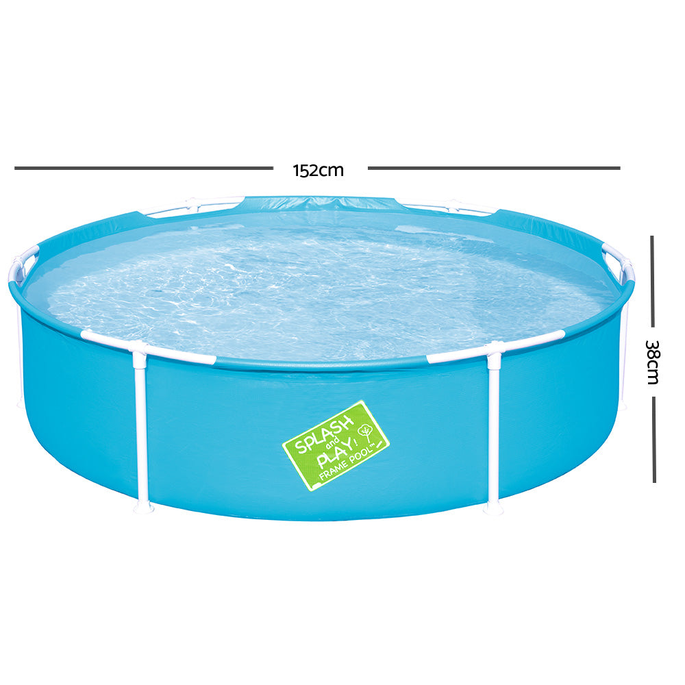 Bestway Kids Pool 152x38cm Round Steel Frame Swimming Pools Above