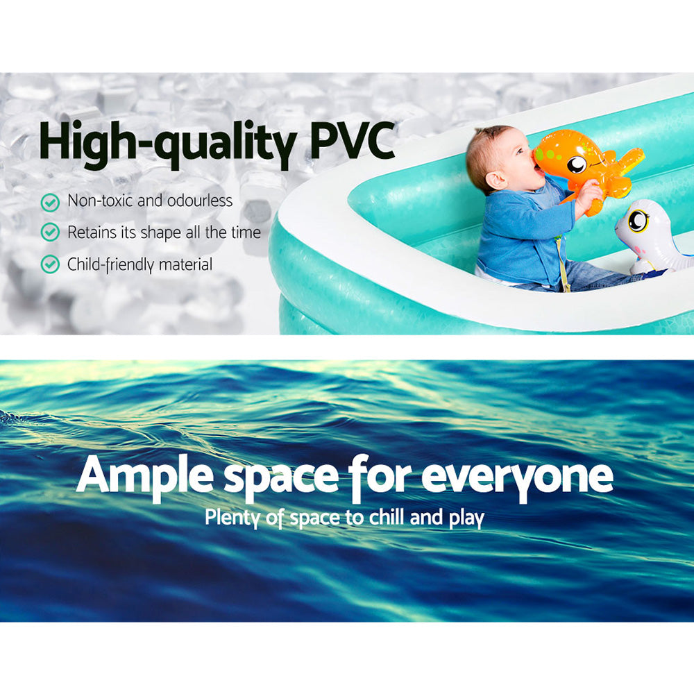 Bestway Kids Pool 200x146x48cm Inflatable Above Ground Swimming