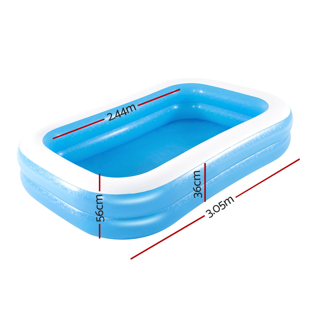 Bestway Kids Pool 262x175x51cm Inflatable Above Ground Swimming