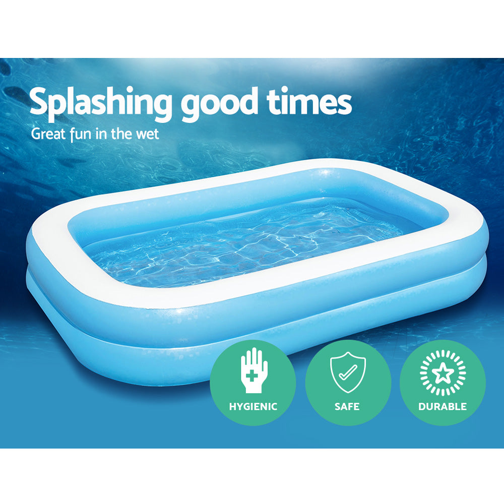 Bestway Kids Pool 262x175x51cm Inflatable Above Ground Swimming