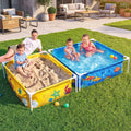 Bestway 2-in-1 Kids Pool and Sandpit Set 122cm/90cm Metal Frame
