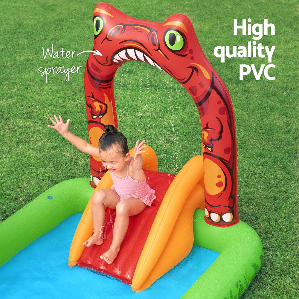 Bestway Kids Inflatable Play Splash Pool with Slide Ball Tossing