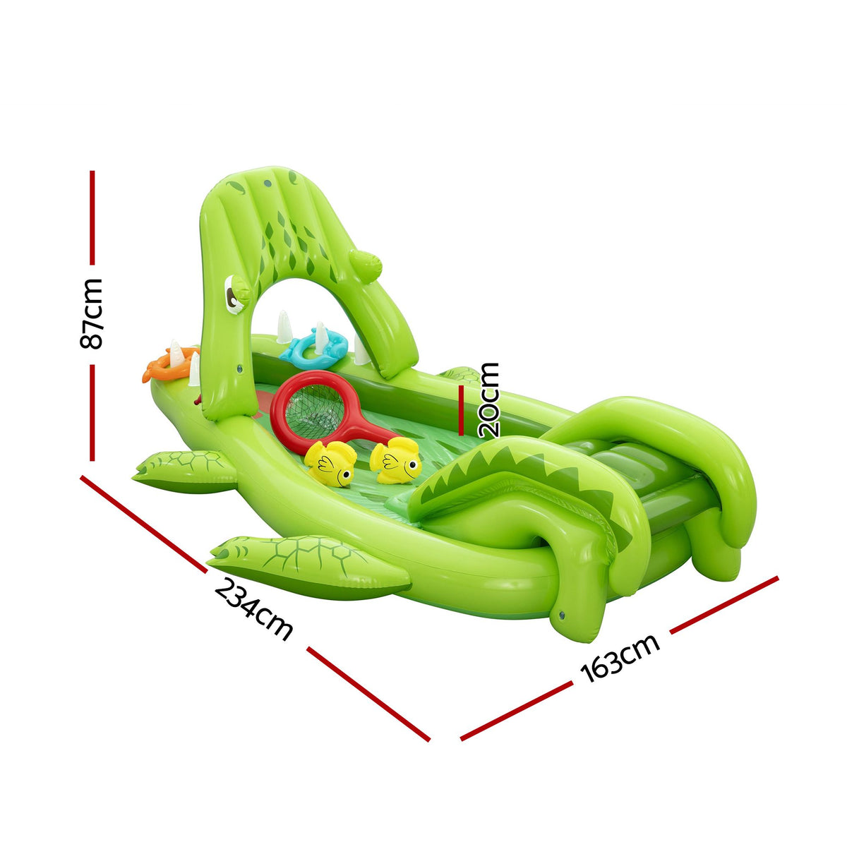 Bestway Inflatable Alligator Kids Play Pool with Slide 234cmx163cm