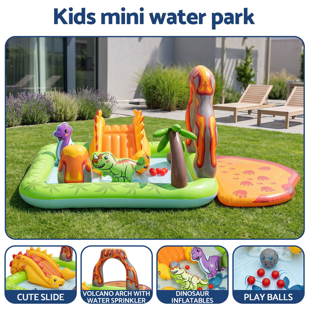 Bestway Inflatable Kids Pool with Slide Balls Play Dinosaur Toy