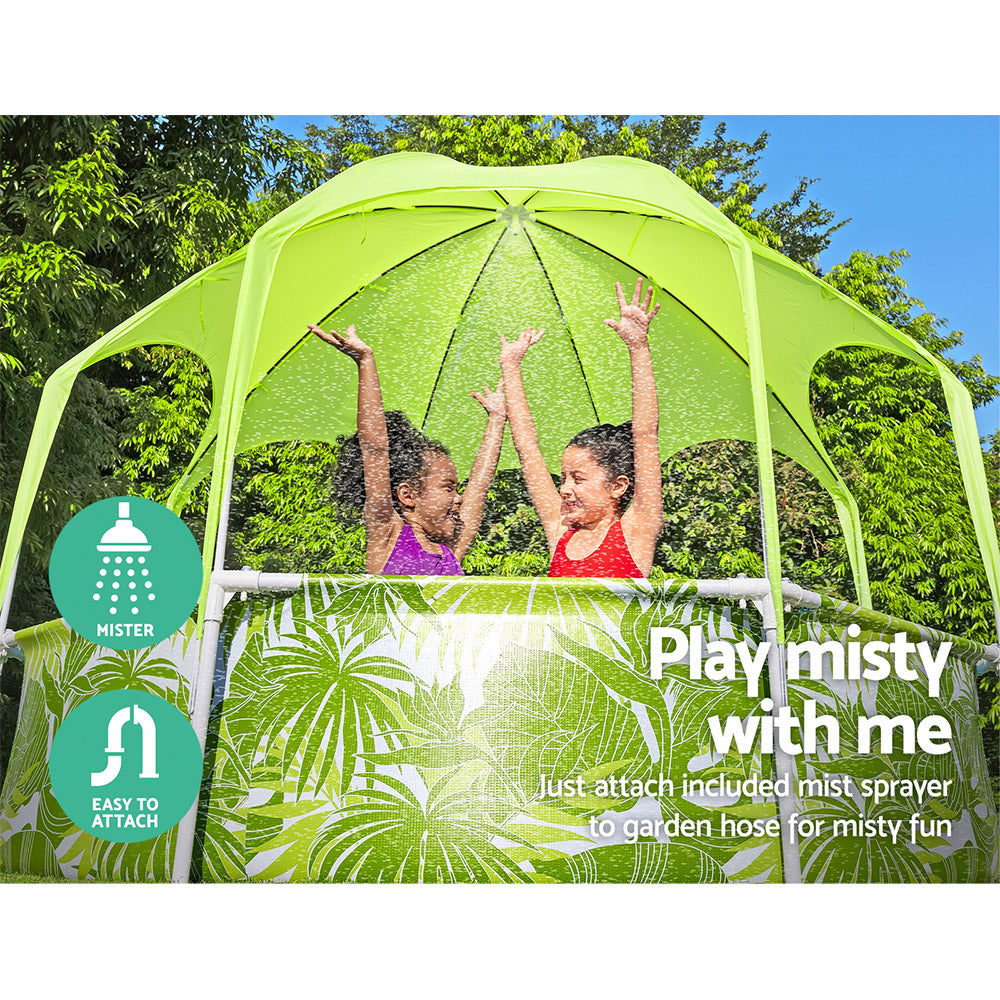 Bestway Kids Pool 244x51cm Steel Frame Swimming Play Pools Canopy