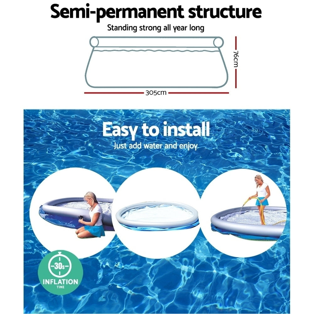 Bestway Swimming Pool 305x76cm Above Ground Round Inflatable Pools