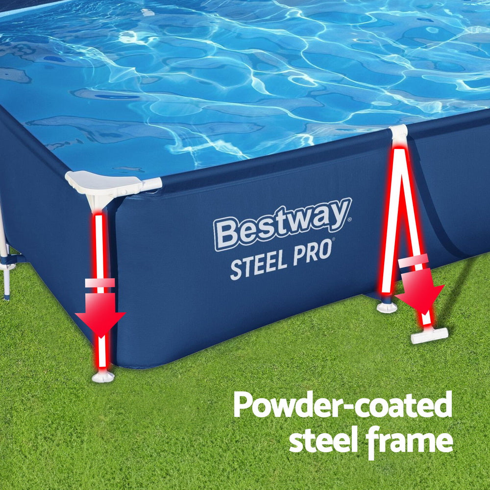 Bestway Swimming Pool 300x201x66cm Steel Frame Above Ground Pools