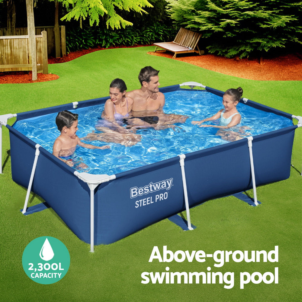 Bestway Swimming Pool 259x170x61cm Steel Frame Above Ground Pools
