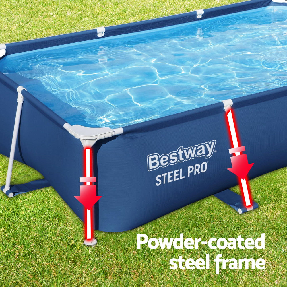 Bestway Swimming Pool 259x170x61cm Steel Frame Above Ground Pools