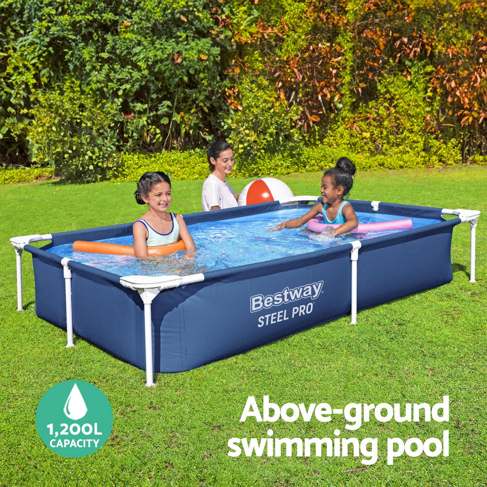 Bestway Swimming Pool 221x150x43cm Steel Frame Above Ground Pools