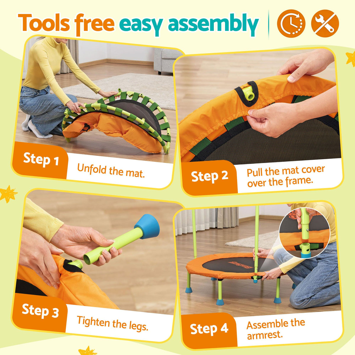 Bestway 36inch Kids Trampoline Foldable Rebounder Fitness
