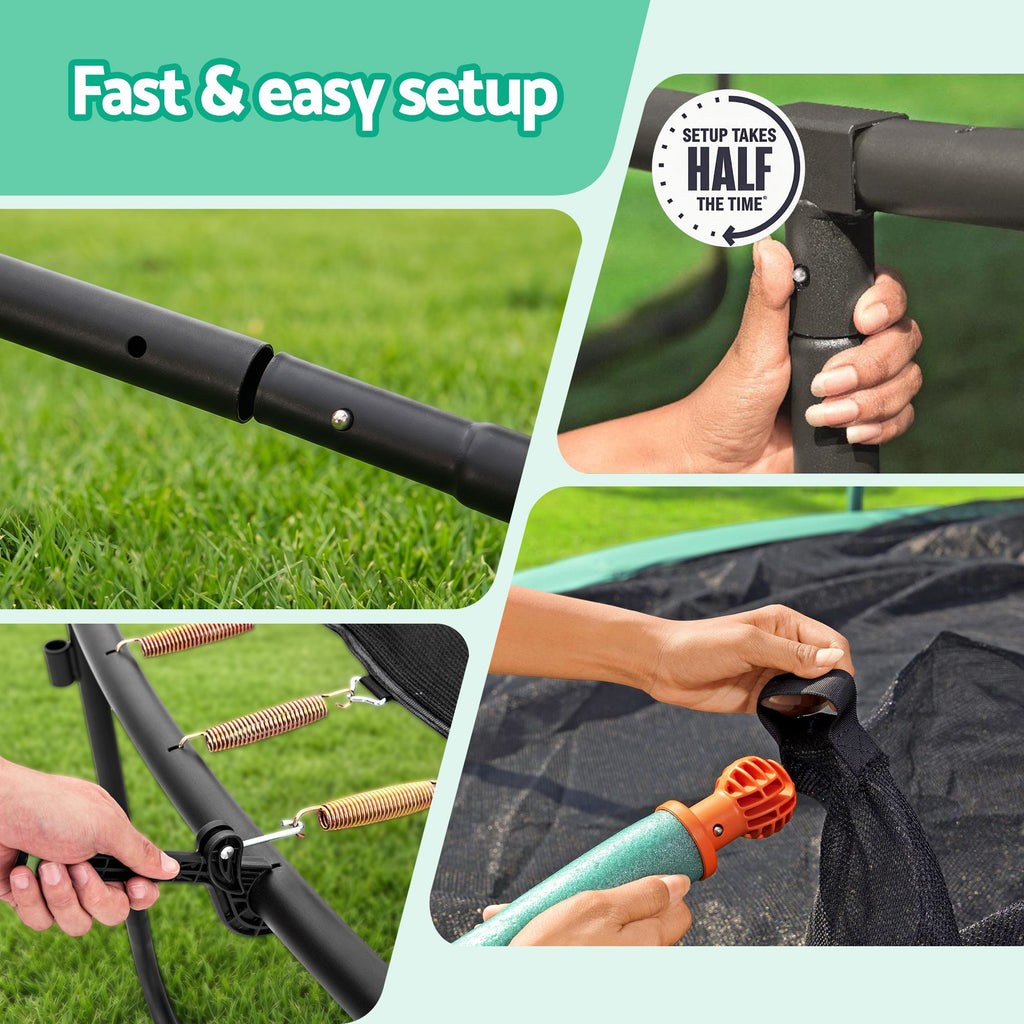Bestway 14ft Trampoline Kids Rebounder Safety Net Enclosure Outdoor Fitness 4.27m