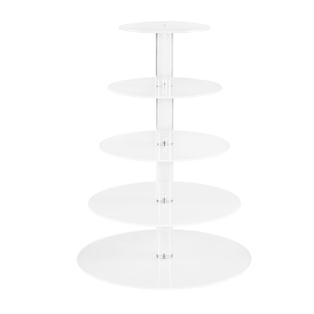 5-Star Chef 5-Tier Clear Acrylic Cupcake Stand