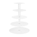 5-Star Chef 5-Tier Clear Acrylic Cupcake Stand