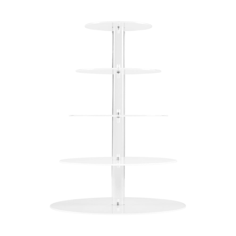 5-Star Chef 5-Tier Clear Acrylic Cupcake Stand
