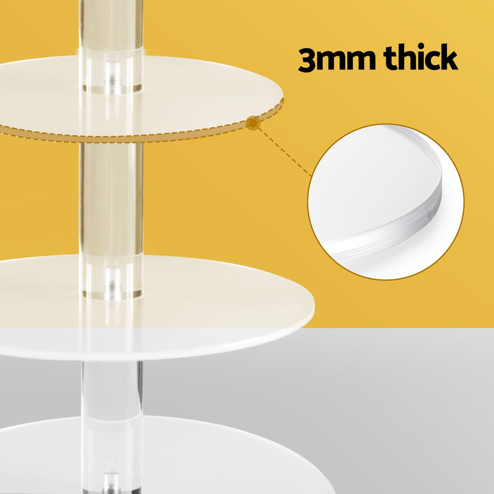 5-Star Chef 5-Tier Clear Acrylic Cupcake Stand