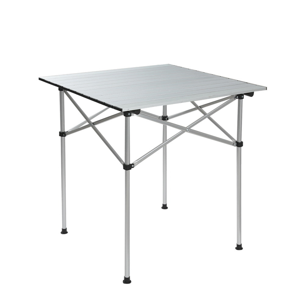 Weisshorn Folding Camping Table 70CM Roll Up Outdoor Picnic BBQ