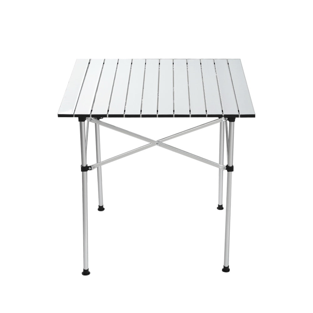 Weisshorn Folding Camping Table 70CM Roll Up Outdoor Picnic BBQ