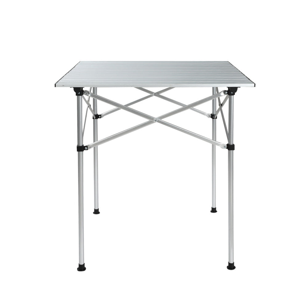 Weisshorn Folding Camping Table 70CM Roll Up Outdoor Picnic BBQ
