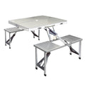 Weisshorn Folding Camping Table Outdoor Picnic BBQ With 2 Bench