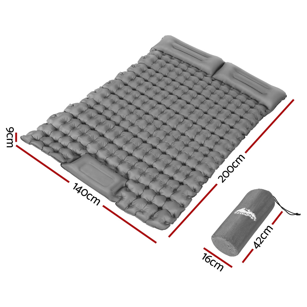 Weisshorn Self Inflating Mattress Camping Sleeping Mat Air Bed Double