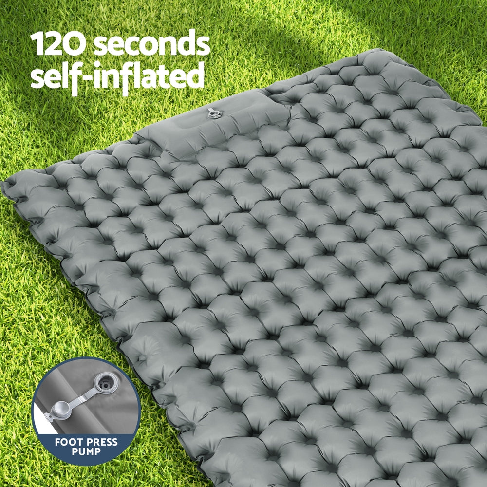 Weisshorn Self Inflating Mattress Camping Sleeping Mat Air Bed Double