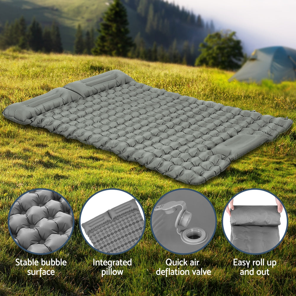 Weisshorn Self Inflating Mattress Camping Sleeping Mat Air Bed Double