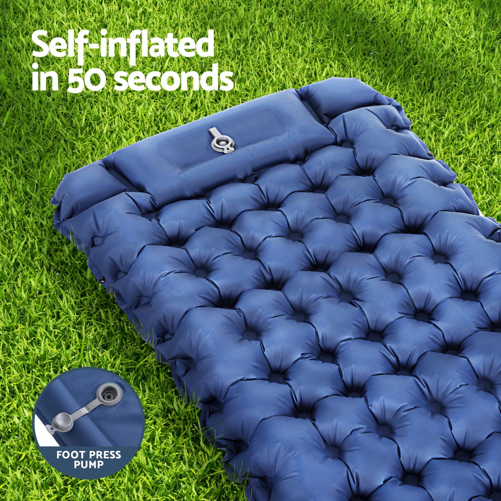 Weisshorn Self Inflating Mattress Camping Sleeping Mat Air Bed Single