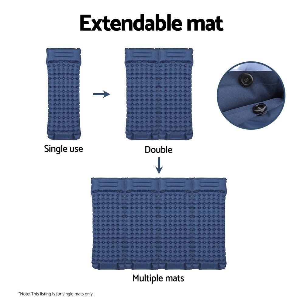 Weisshorn Self Inflating Mattress Camping Sleeping Mat Air Bed Single