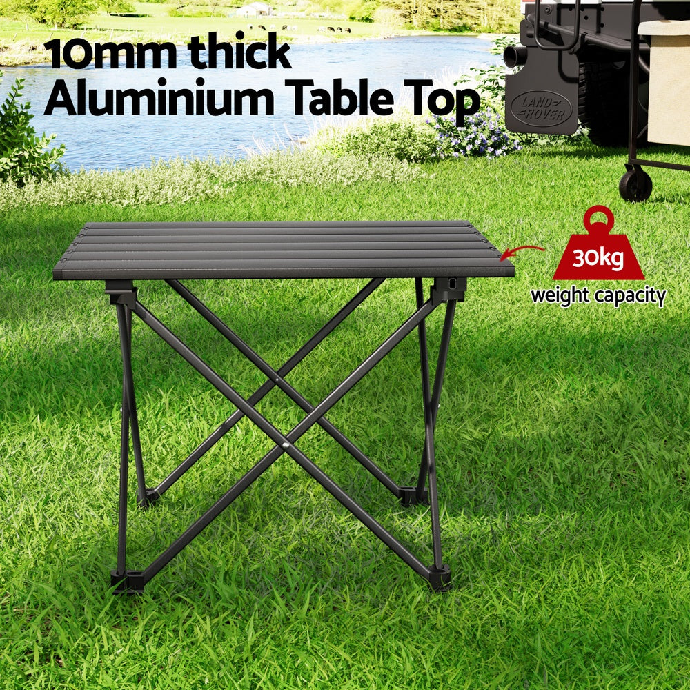 Weisshorn Folding Camping Table 40CM Roll Up Outdoor Picnic BBQ