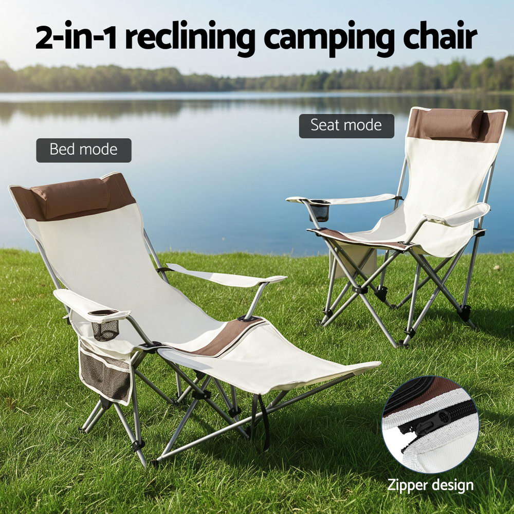 Weisshorn Camping Chair Reclining Adjustable Portable Outdoor