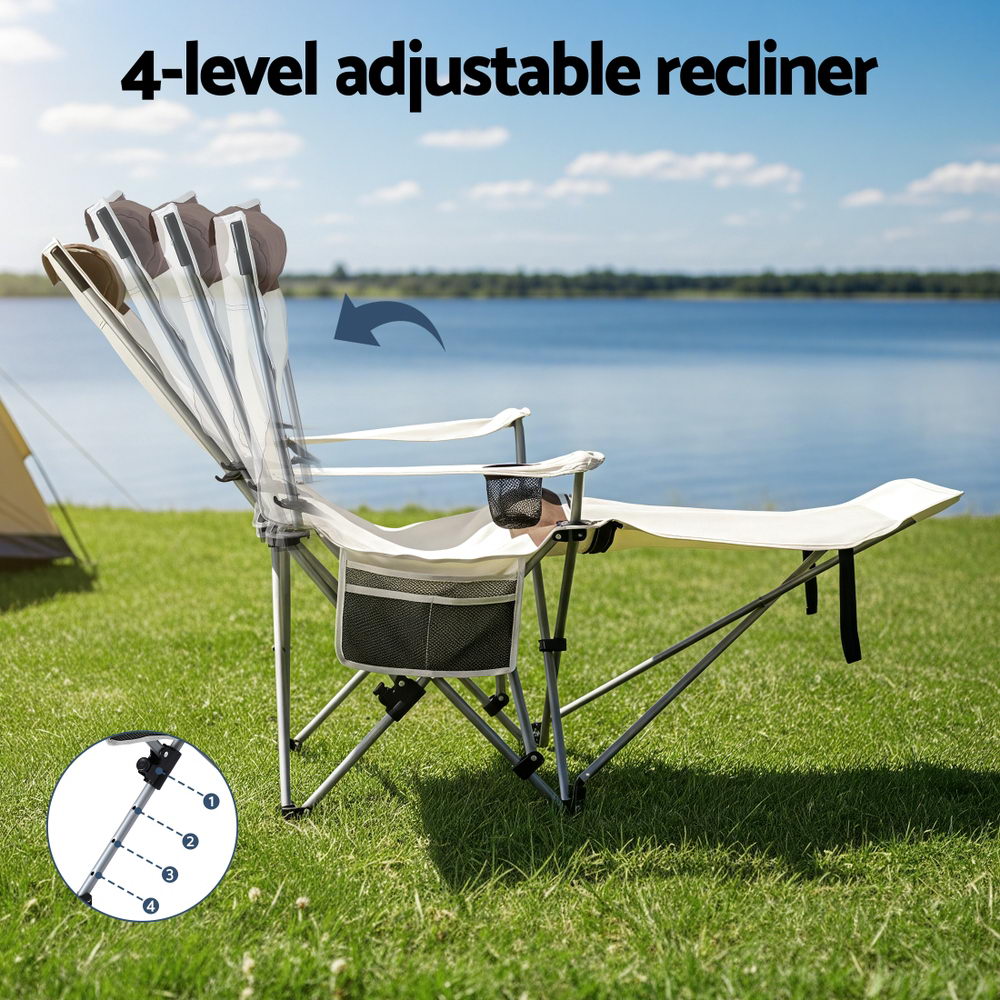 Weisshorn Camping Chair Reclining Adjustable Portable Outdoor